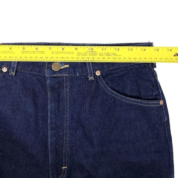 Vintage USA Lee Mom Jeans Womens 14 Petite (30x28) Blue Union Made Western Rodeo - Picture 5 of 8
